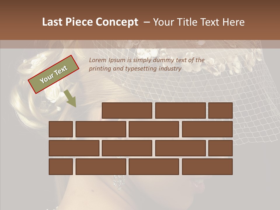 Charming Earrings Blonde PowerPoint Template