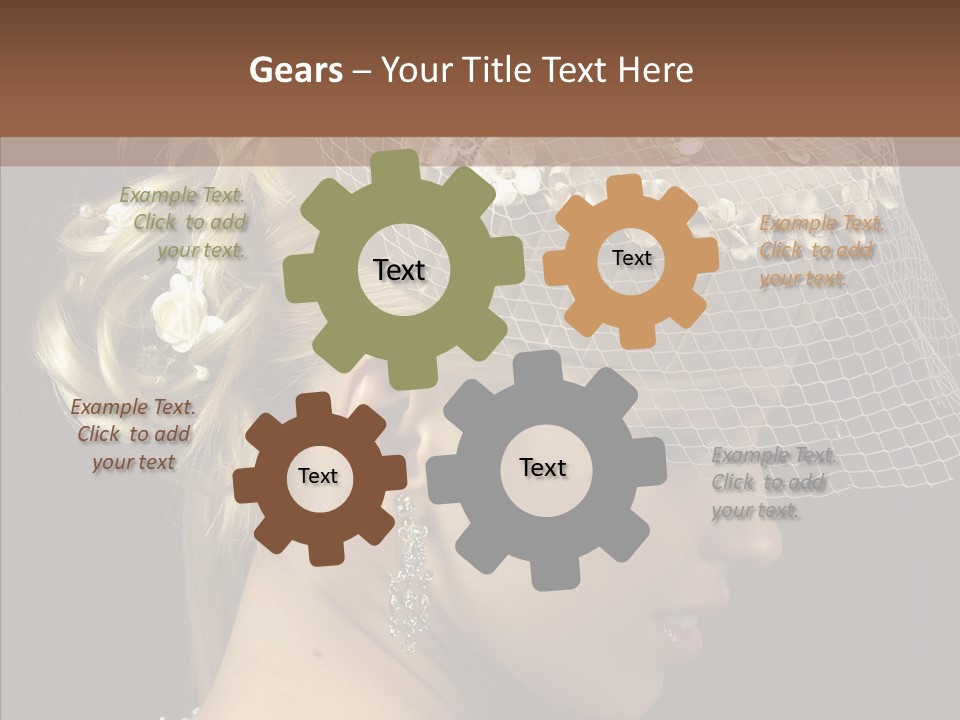 Charming Earrings Blonde PowerPoint Template