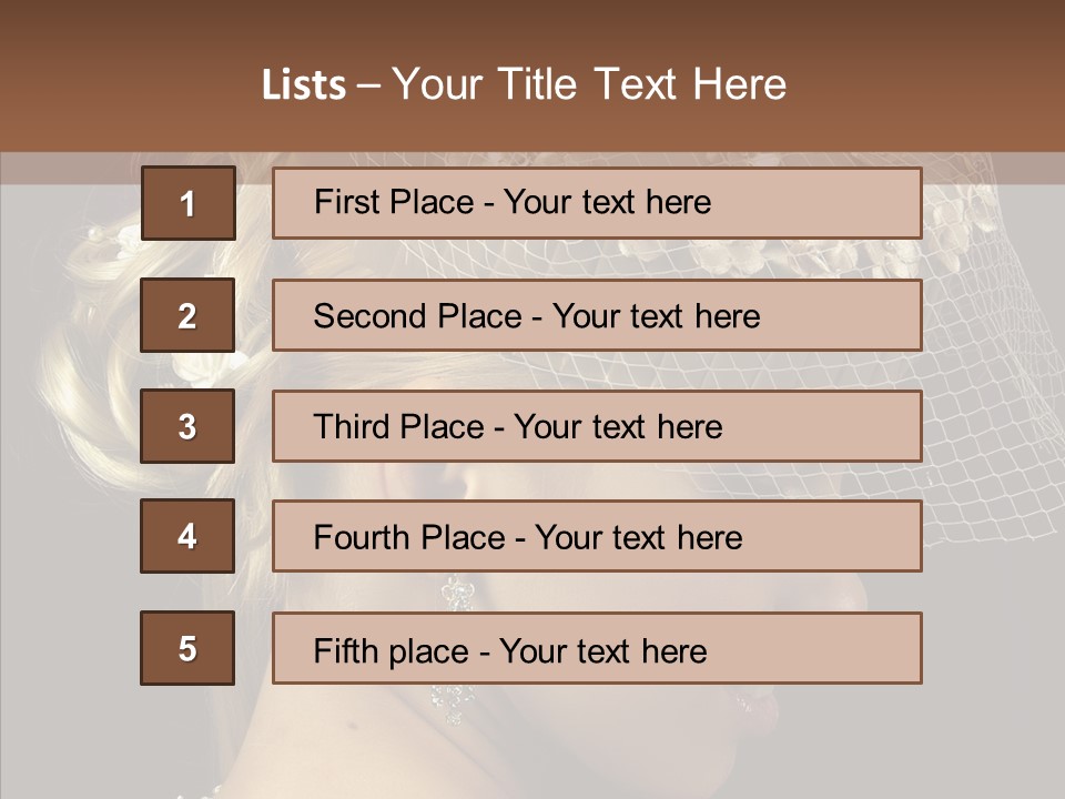 Charming Earrings Blonde PowerPoint Template