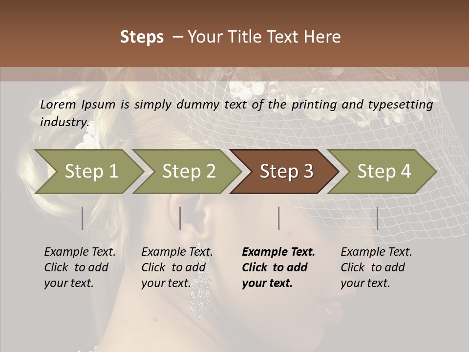 Charming Earrings Blonde PowerPoint Template