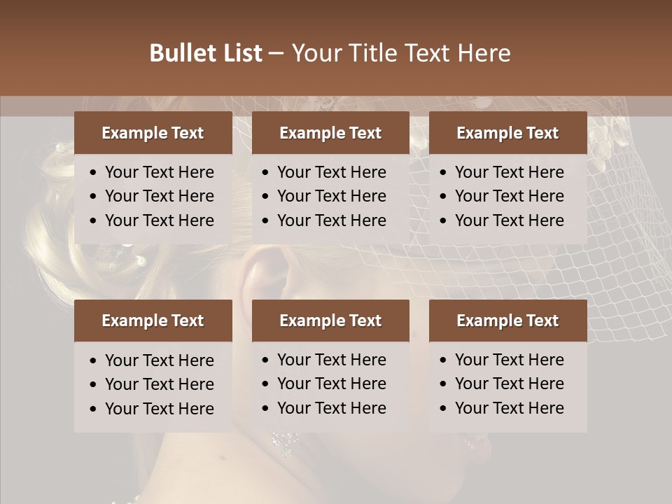 Charming Earrings Blonde PowerPoint Template