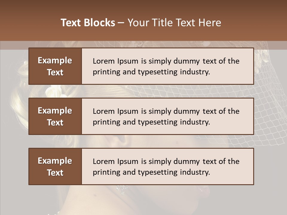 Charming Earrings Blonde PowerPoint Template