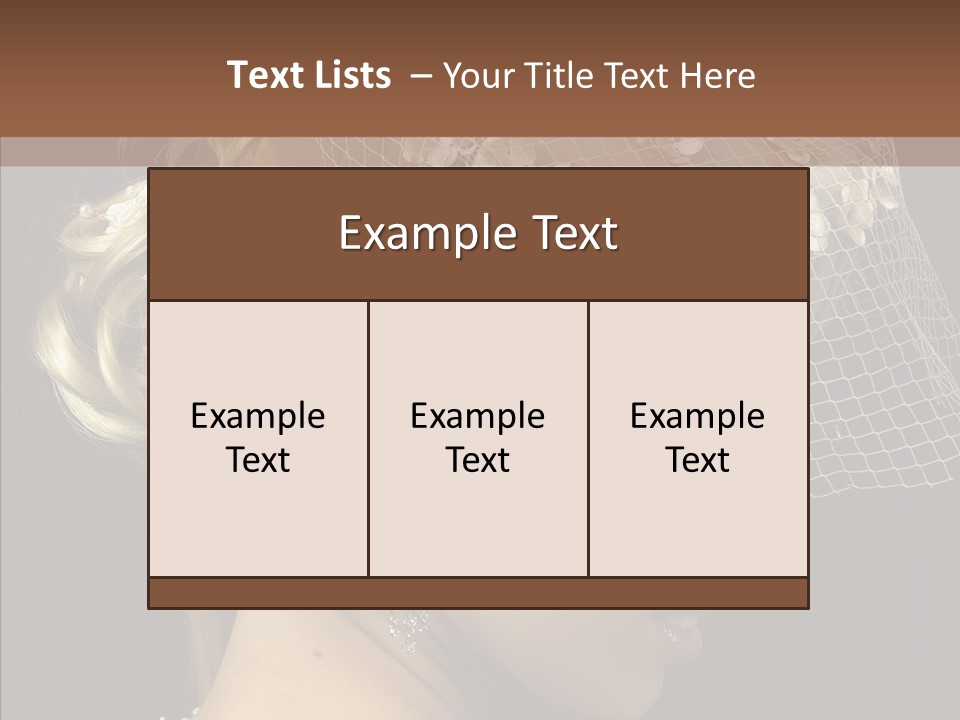 Charming Earrings Blonde PowerPoint Template