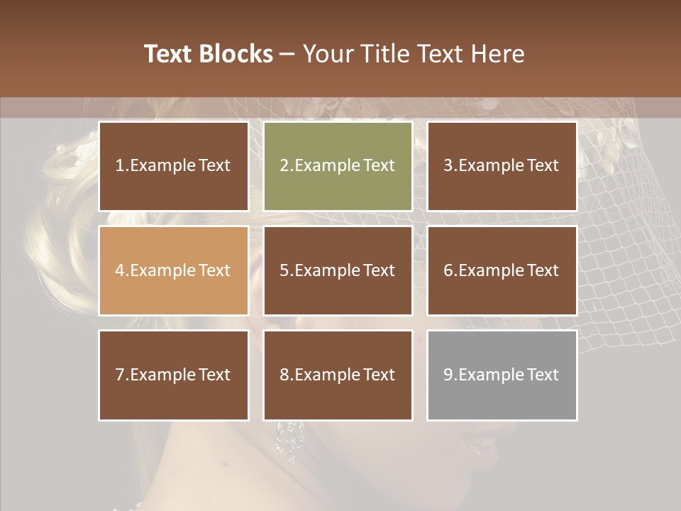 Charming Earrings Blonde PowerPoint Template