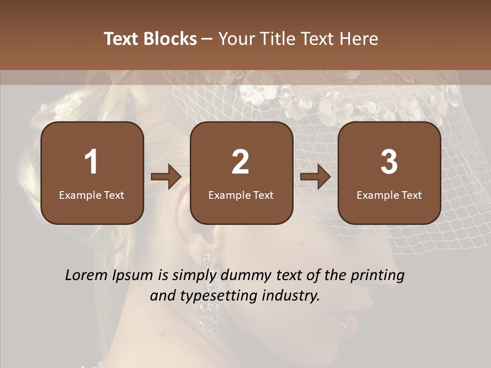 Charming Earrings Blonde PowerPoint Template