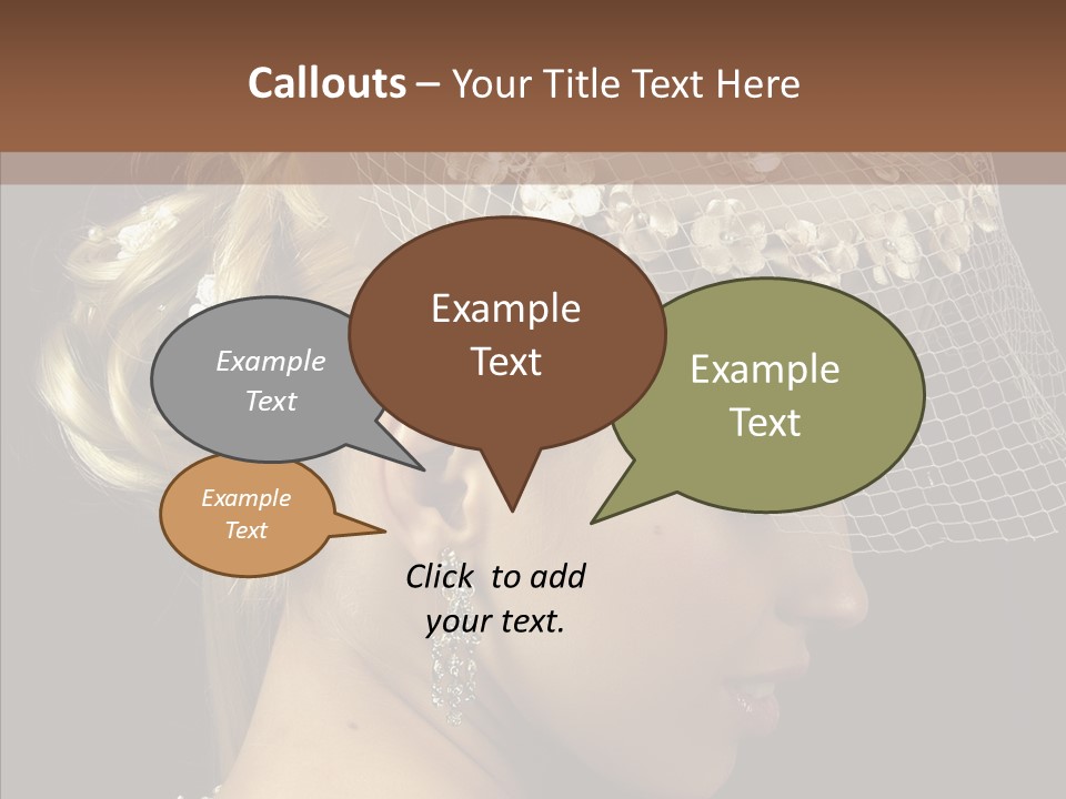 Charming Earrings Blonde PowerPoint Template