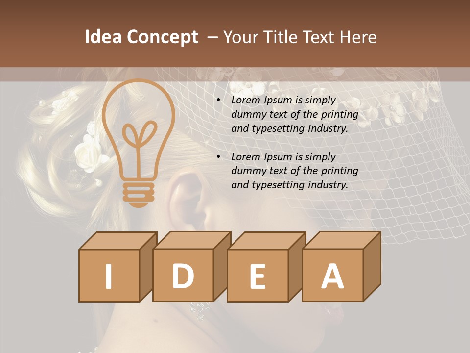 Charming Earrings Blonde PowerPoint Template