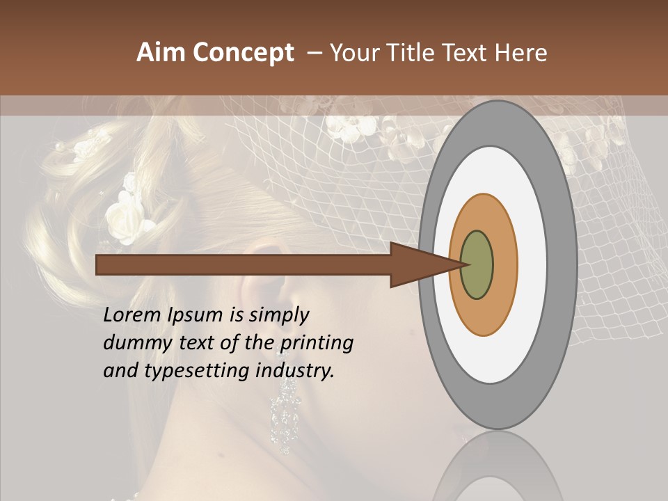 Charming Earrings Blonde PowerPoint Template