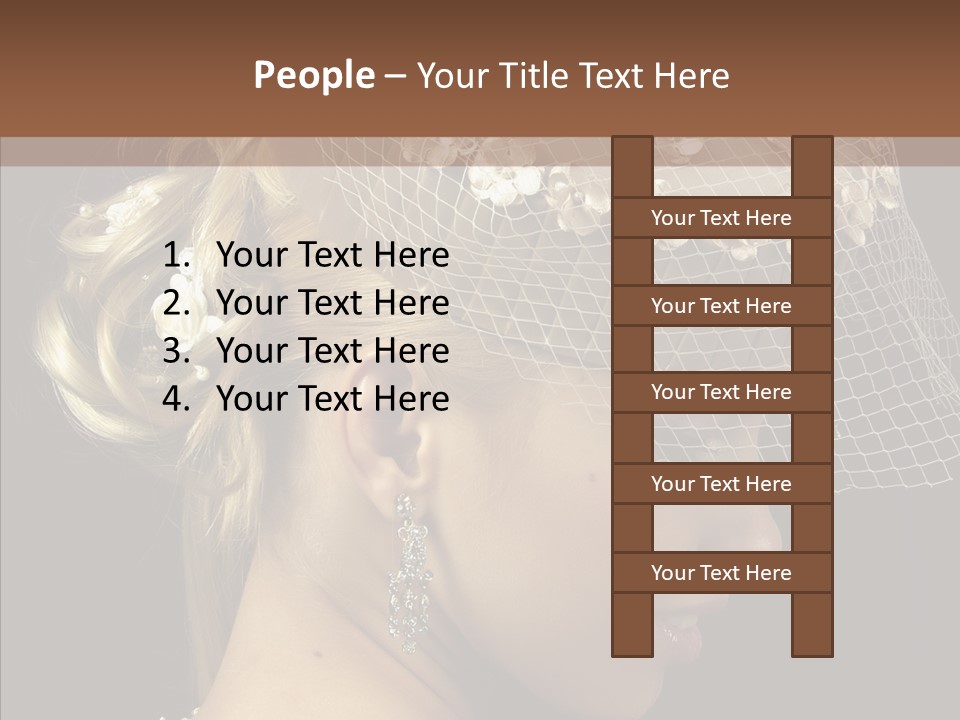 Charming Earrings Blonde PowerPoint Template