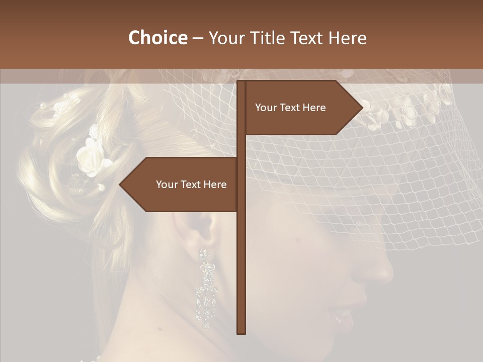 Charming Earrings Blonde PowerPoint Template