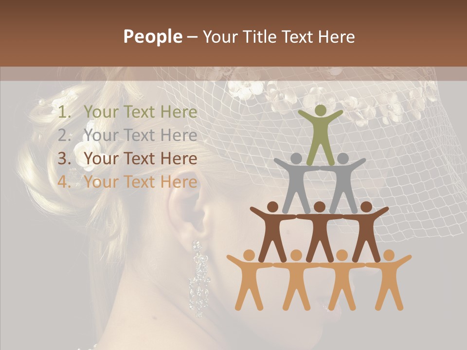 Charming Earrings Blonde PowerPoint Template