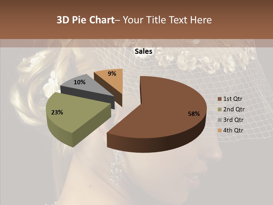 Charming Earrings Blonde PowerPoint Template