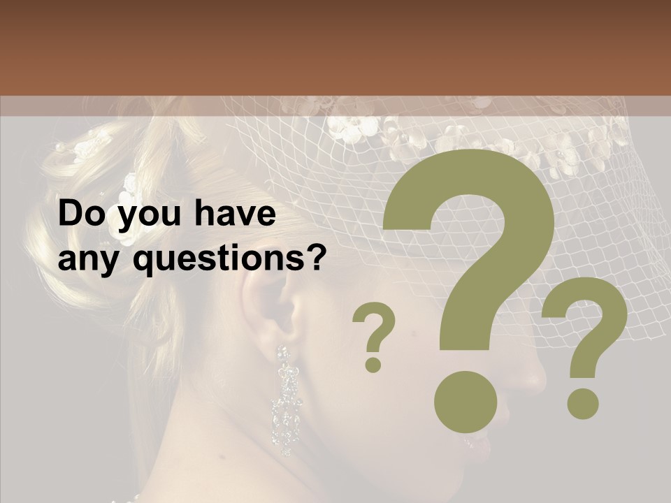 Charming Earrings Blonde PowerPoint Template