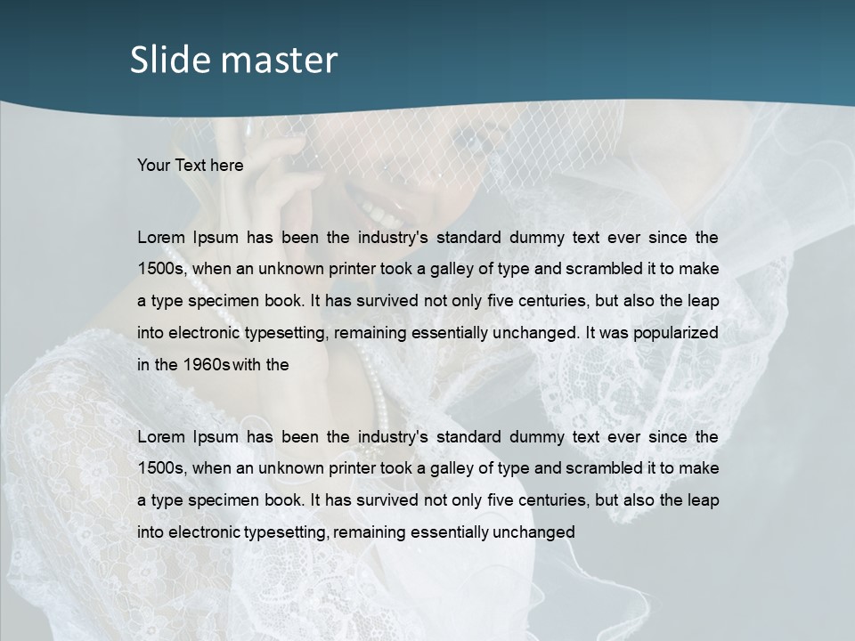 Blonde Smile Sight PowerPoint Template