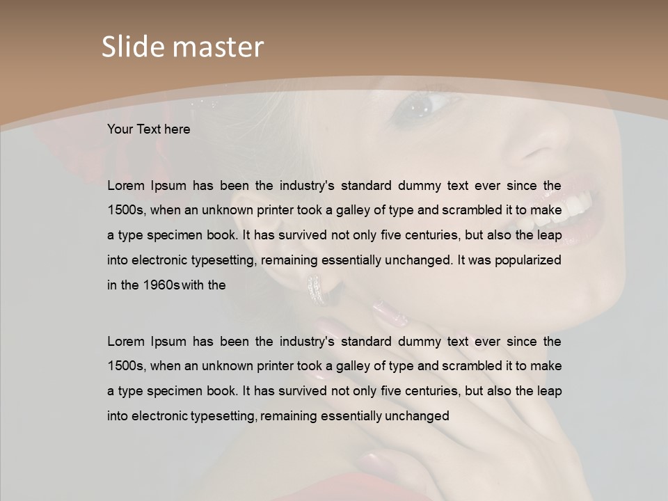 Veil Sexual Stylish PowerPoint Template