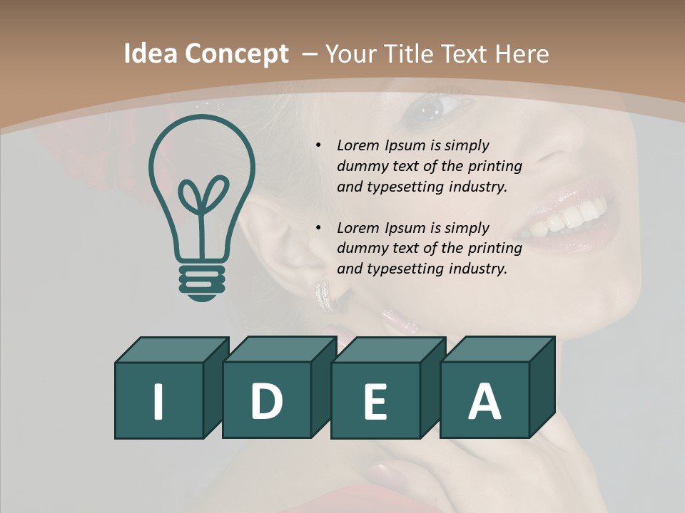 Veil Sexual Stylish PowerPoint Template