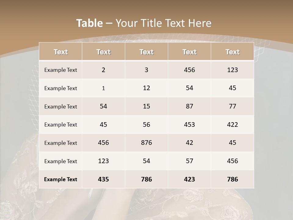 Blonde Background Young PowerPoint Template