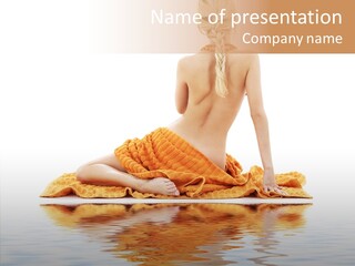 Braid Girl Pure PowerPoint Template