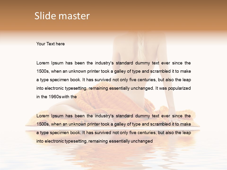 Braid Girl Pure PowerPoint Template