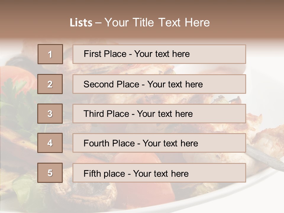 Dish Diet Freshness PowerPoint Template
