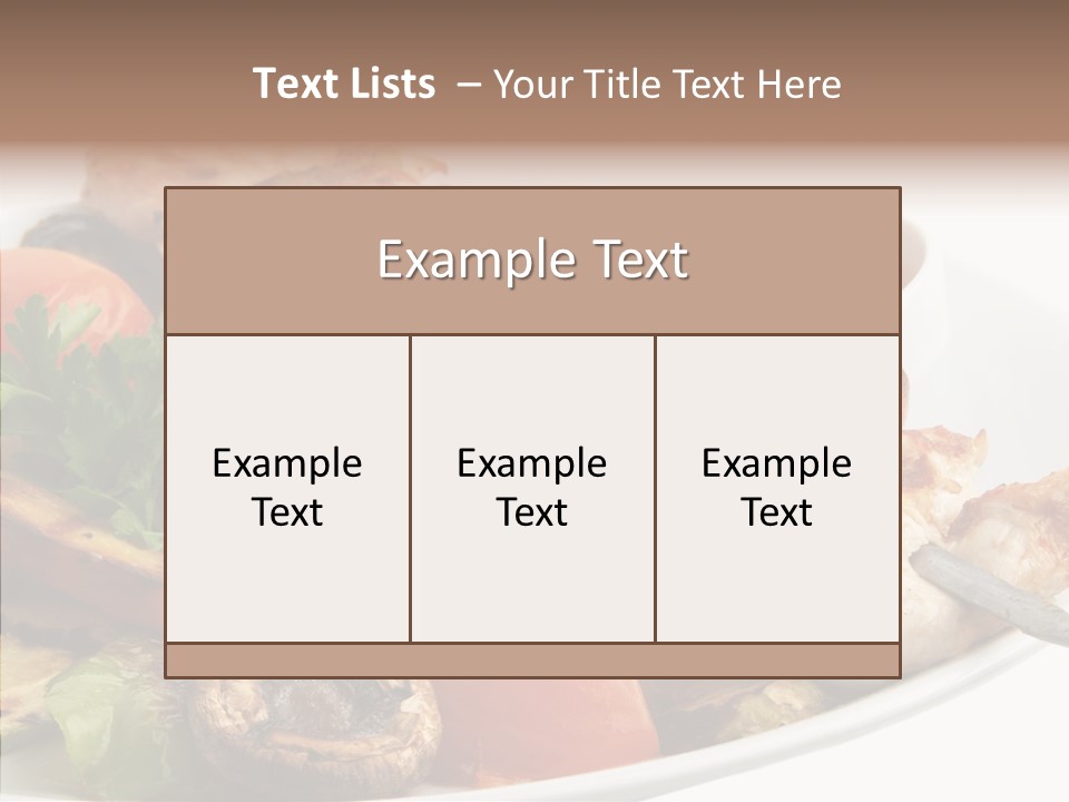 Dish Diet Freshness PowerPoint Template