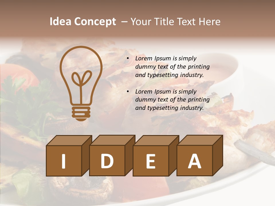 Dish Diet Freshness PowerPoint Template