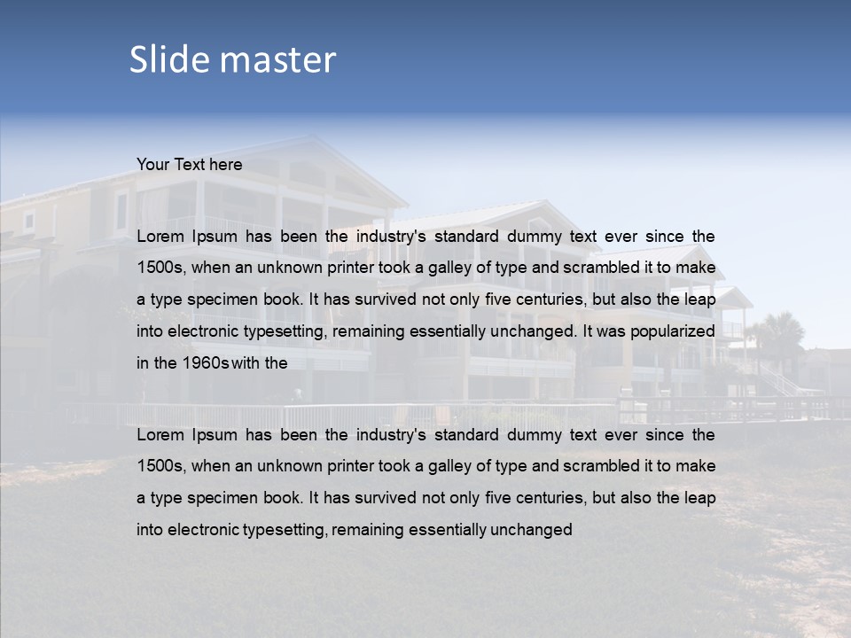 Tropical Sand Real Estate PowerPoint Template