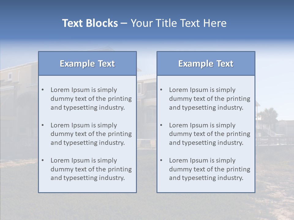 Tropical Sand Real Estate PowerPoint Template