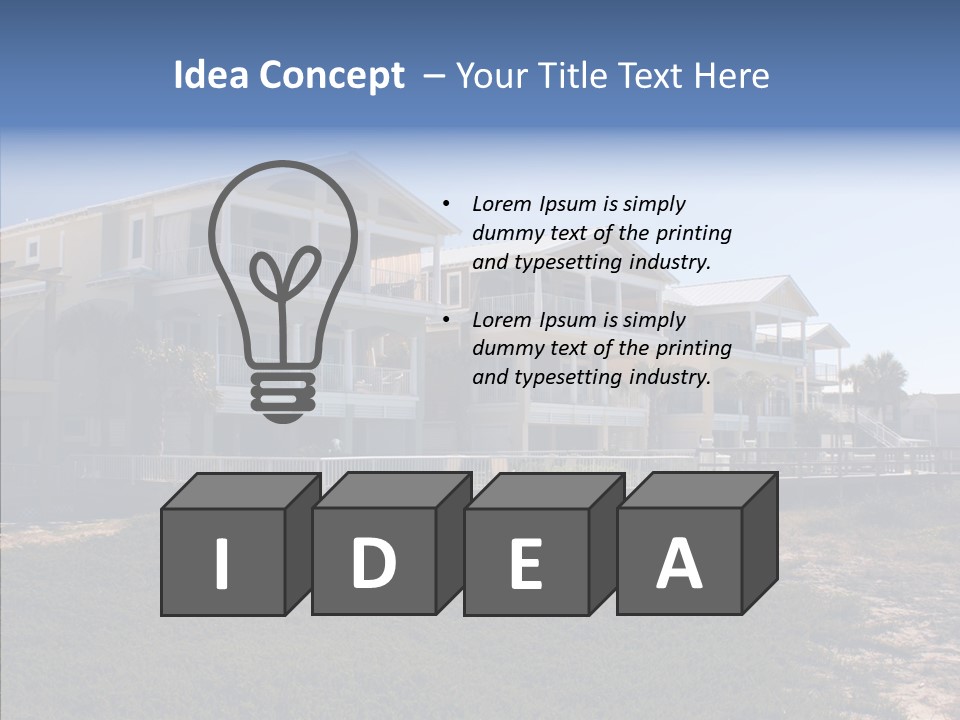 Tropical Sand Real Estate PowerPoint Template