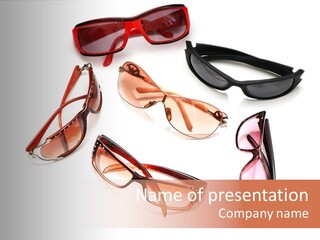 Closeup Background Eyewear PowerPoint Template