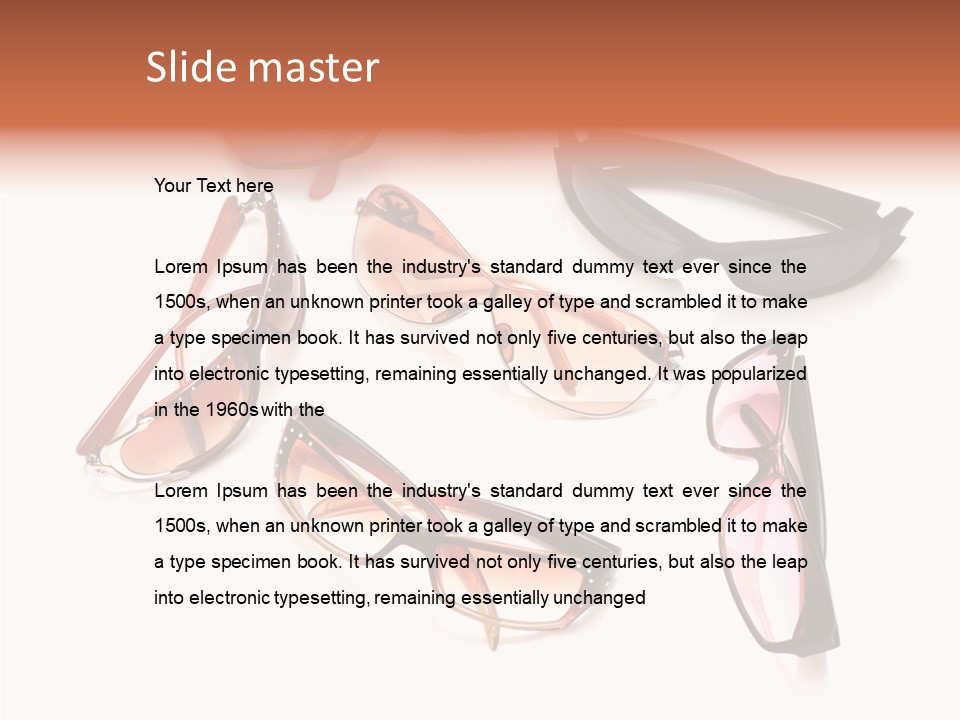 Closeup Background Eyewear PowerPoint Template