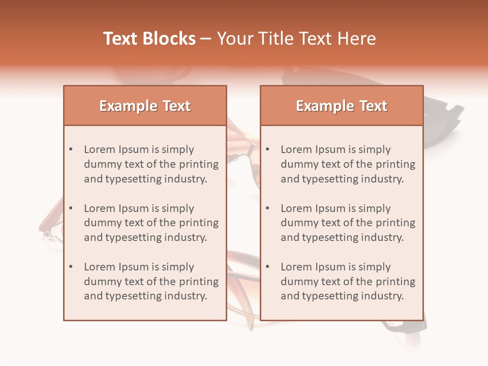Closeup Background Eyewear PowerPoint Template