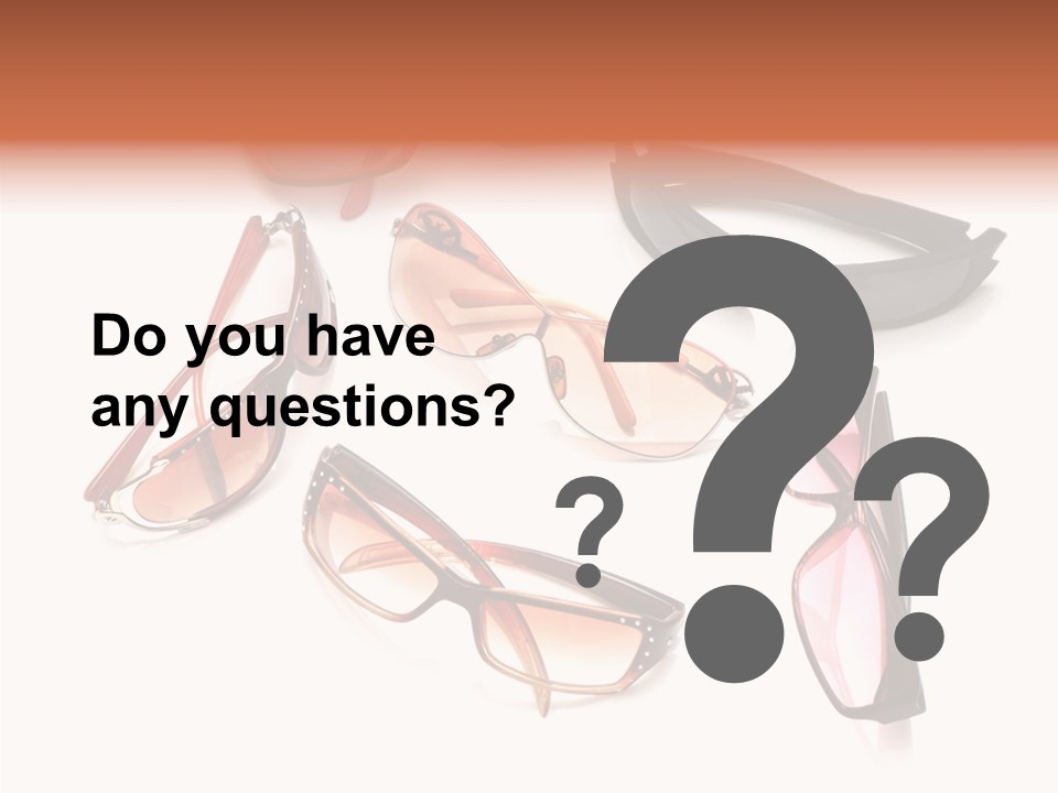 Closeup Background Eyewear PowerPoint Template