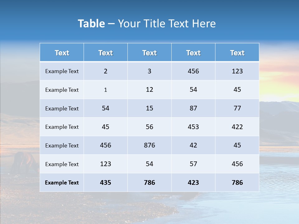 Sky View Sunrise PowerPoint Template