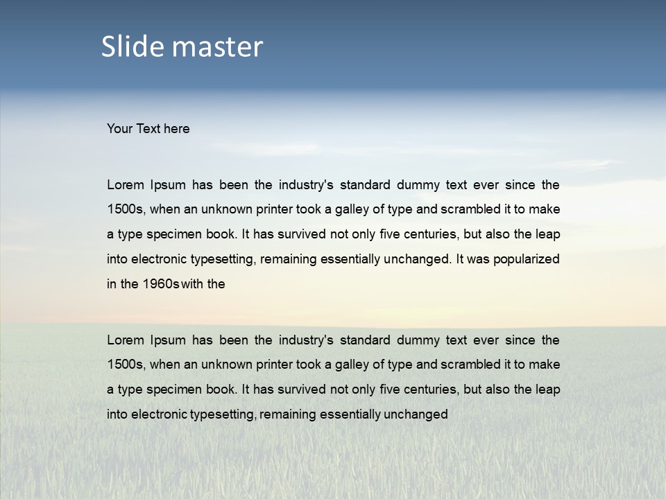 Beautiful Nature Agriculture PowerPoint Template