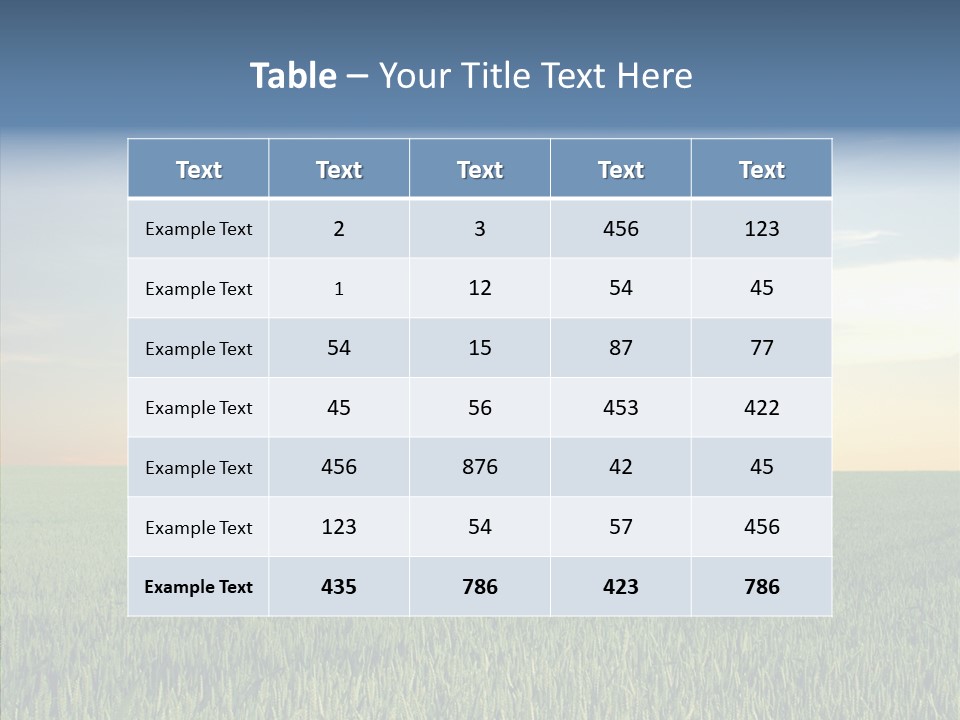 Beautiful Nature Agriculture PowerPoint Template