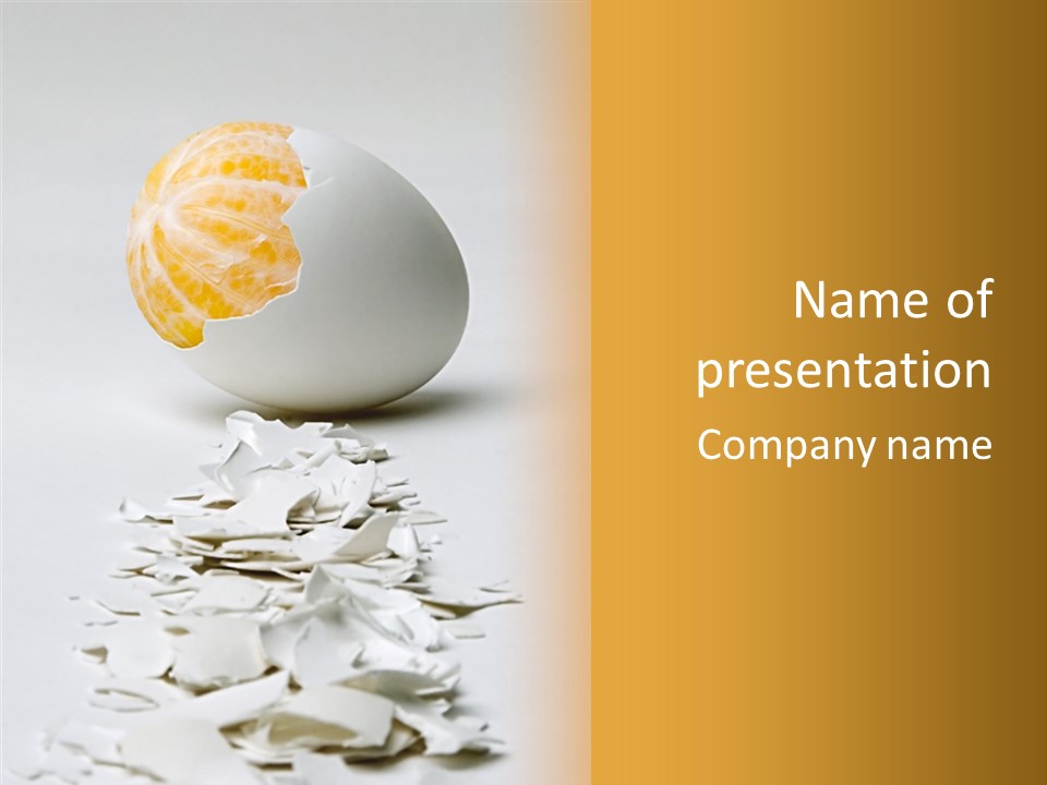 Abstraction Eggcup Art PowerPoint Template