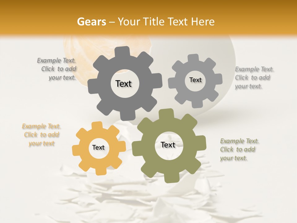 Abstraction Eggcup Art PowerPoint Template