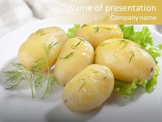 Plate Potato Boiled PowerPoint Template