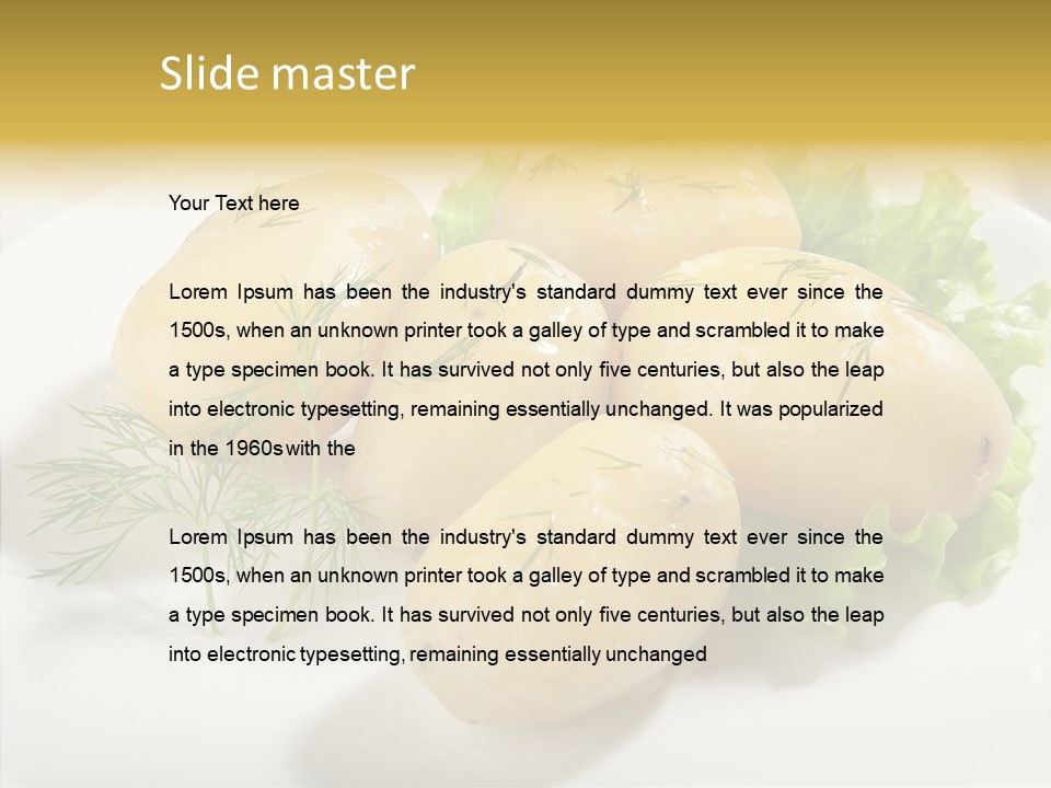 Plate Potato Boiled PowerPoint Template