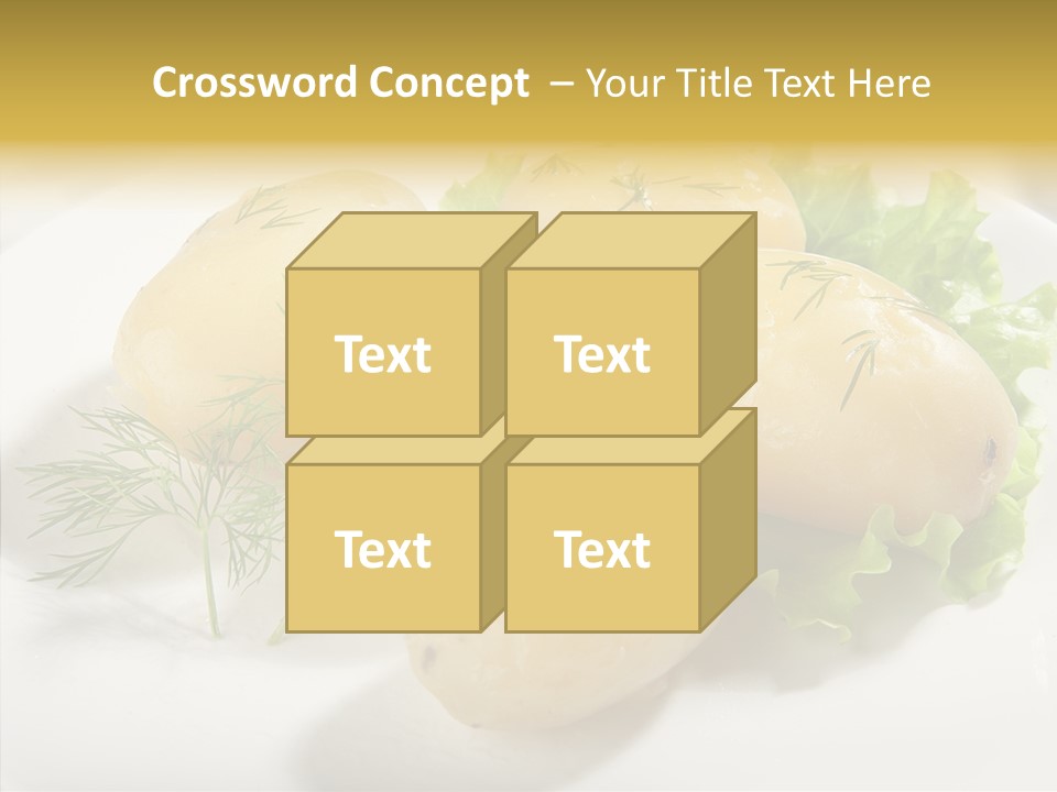 Plate Potato Boiled PowerPoint Template