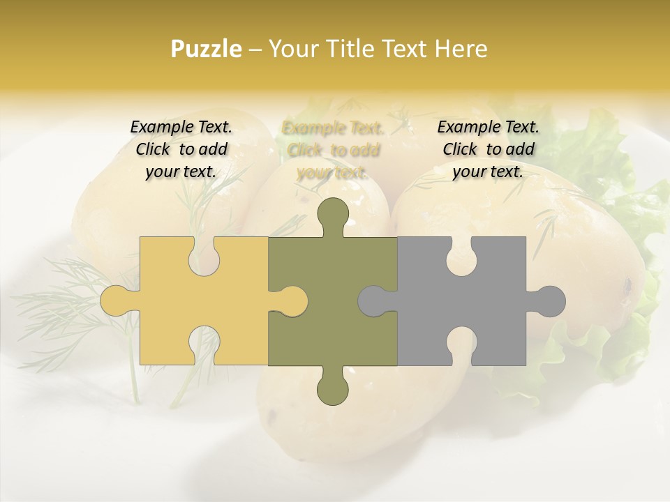 Plate Potato Boiled PowerPoint Template