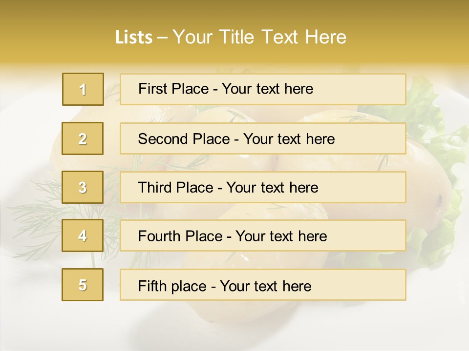 Plate Potato Boiled PowerPoint Template
