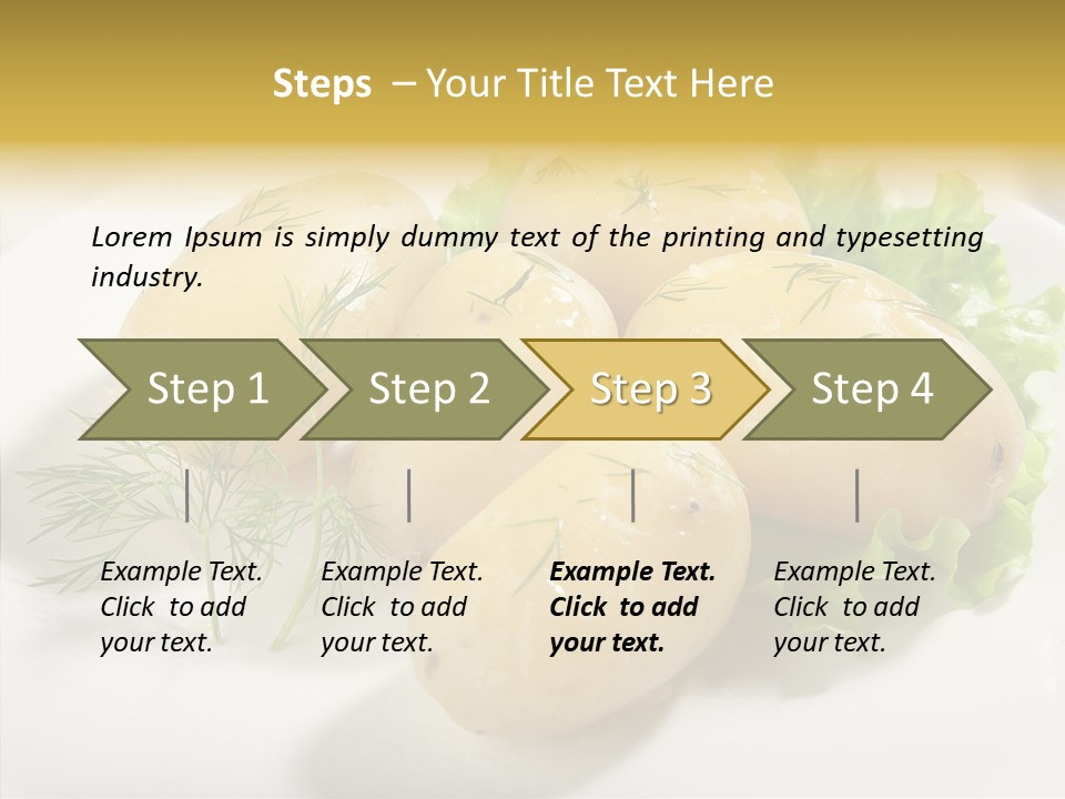 Plate Potato Boiled PowerPoint Template