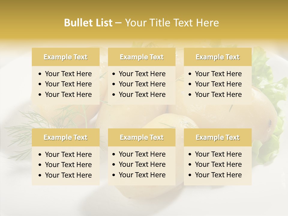 Plate Potato Boiled PowerPoint Template