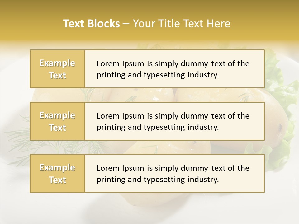 Plate Potato Boiled PowerPoint Template