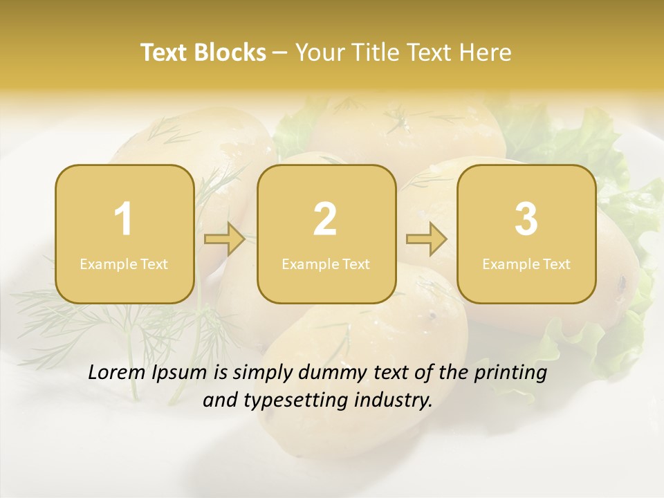 Plate Potato Boiled PowerPoint Template