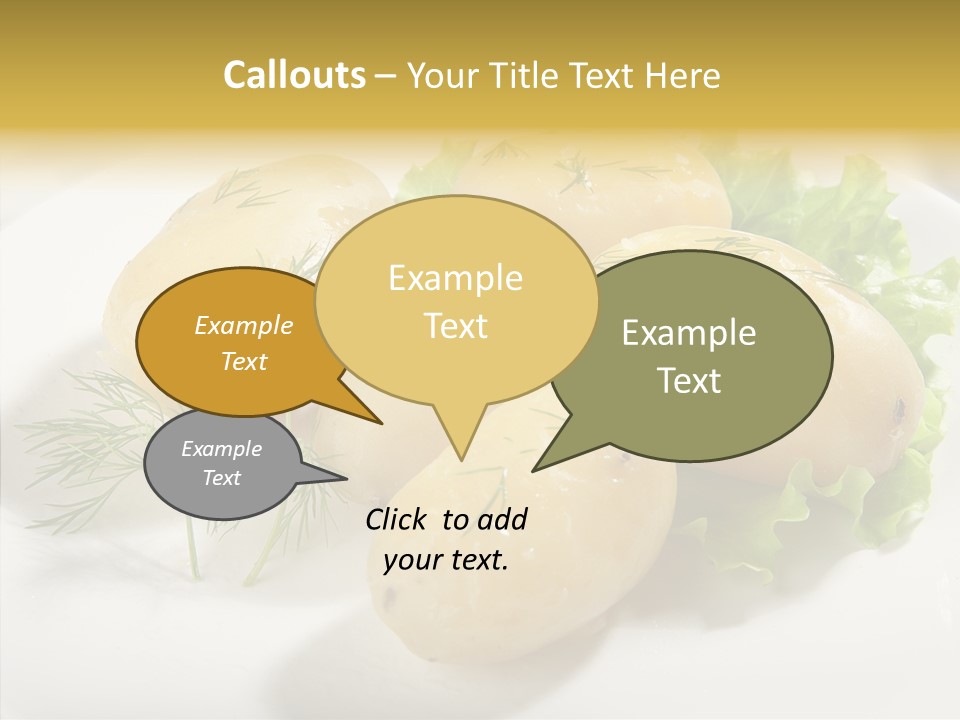Plate Potato Boiled PowerPoint Template