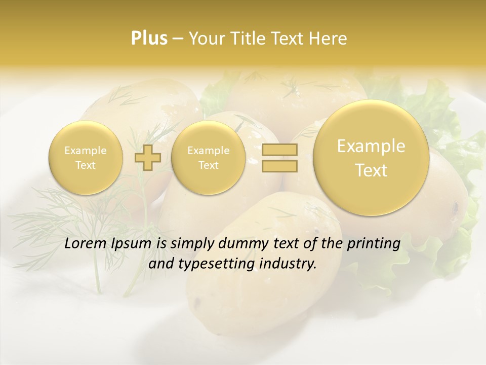 Plate Potato Boiled PowerPoint Template