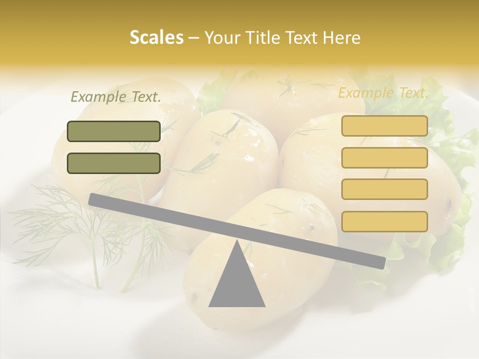 Plate Potato Boiled PowerPoint Template